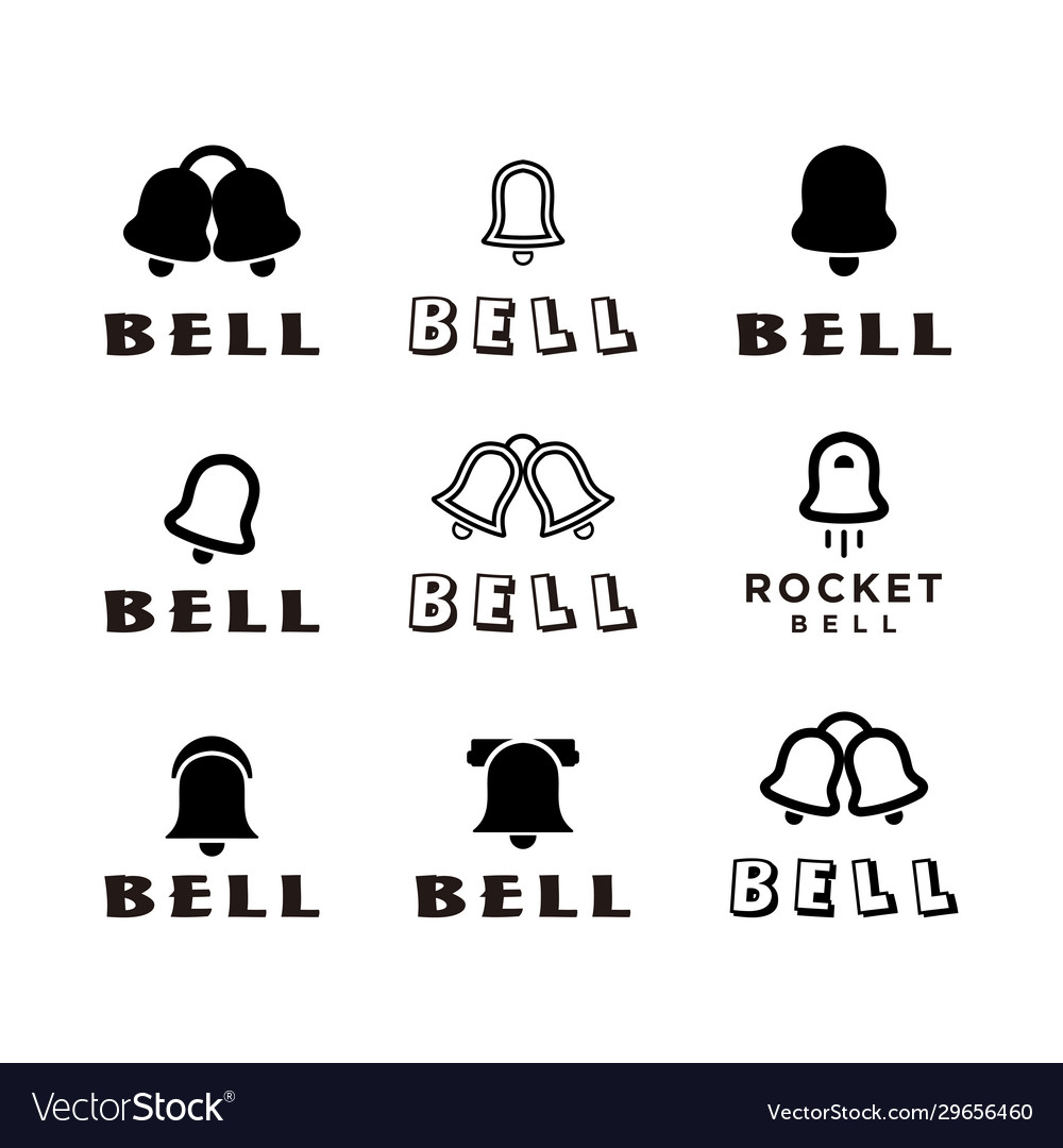 Simple bell icon bell logo Royalty Free Vector Image