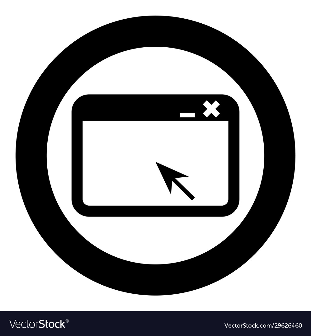 Fenster Anwendung mit Pfeil Browser Konzept Web