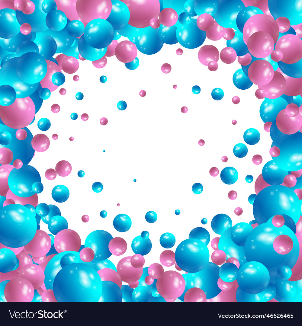Background with render 3d color balls round Vector Image Background with render 3d color balls round