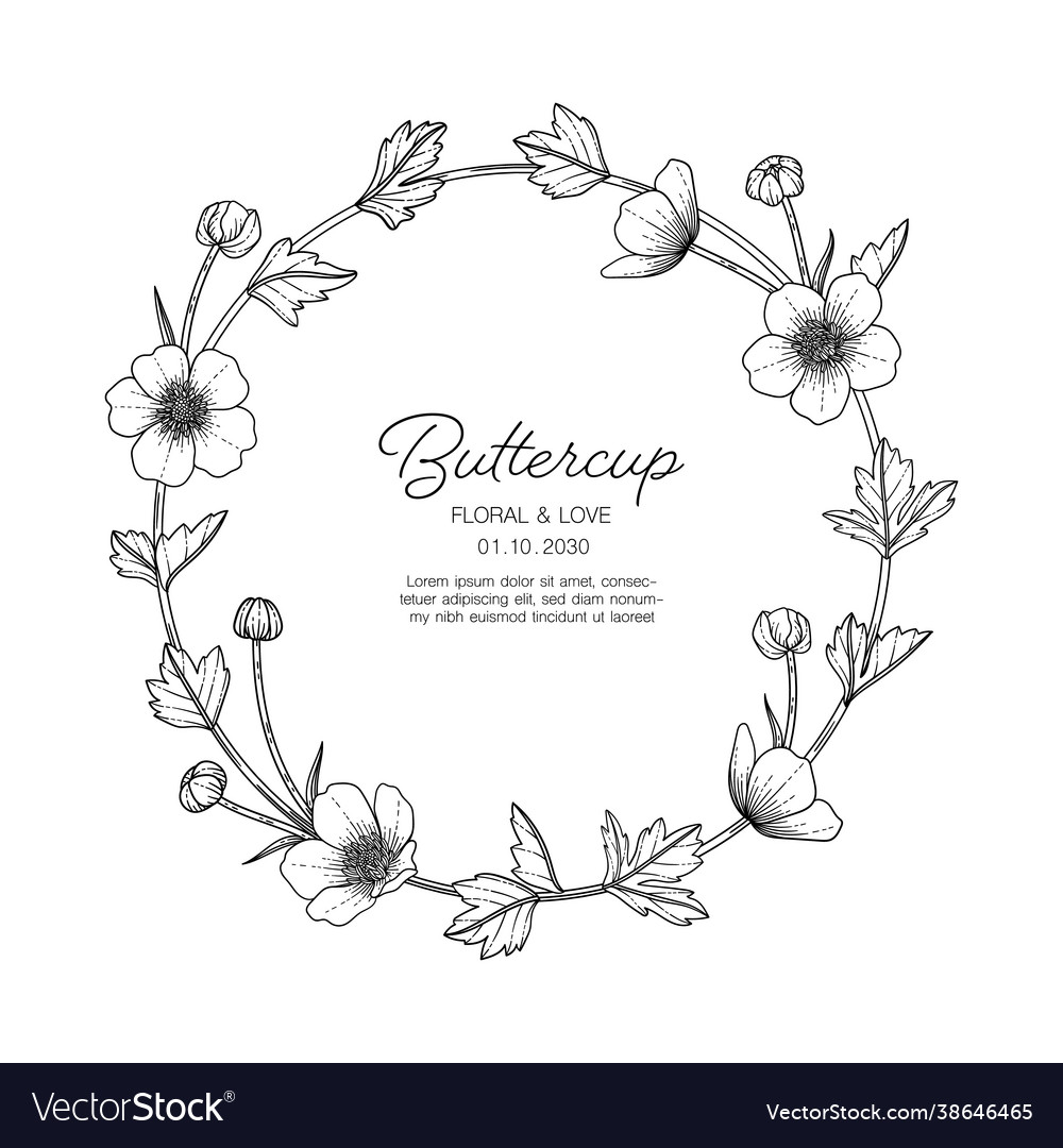 Buttercup Floral Grußkarte