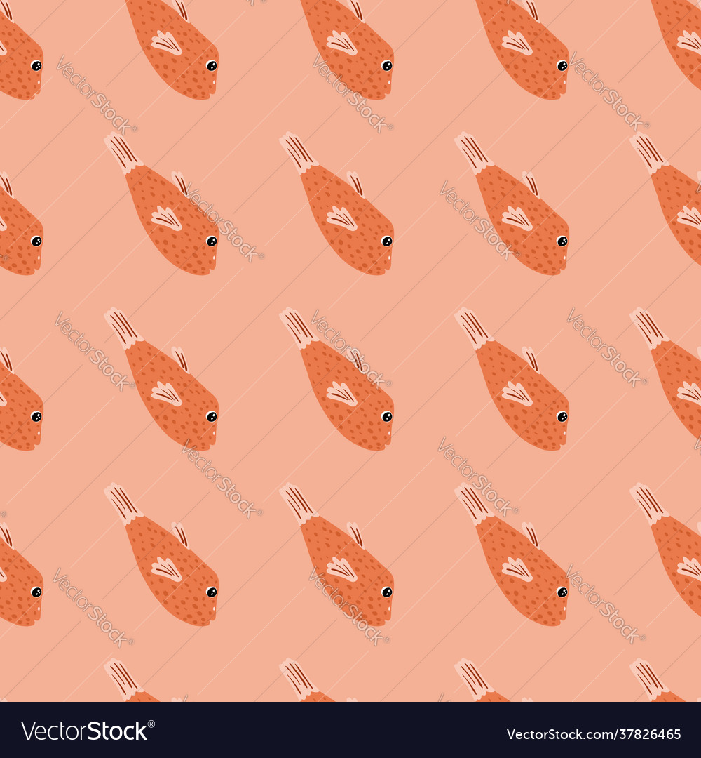 Cartoon seamless pattern in pink and red pastel