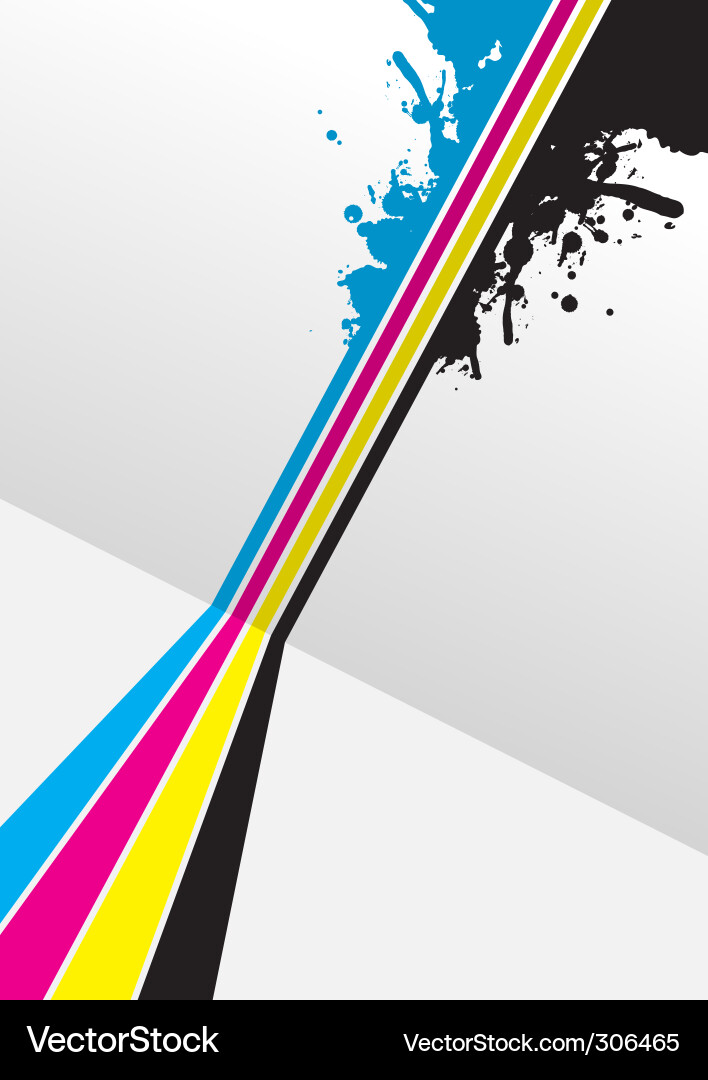 Cmyk splashed Royalty Free Vector Image - VectorStock