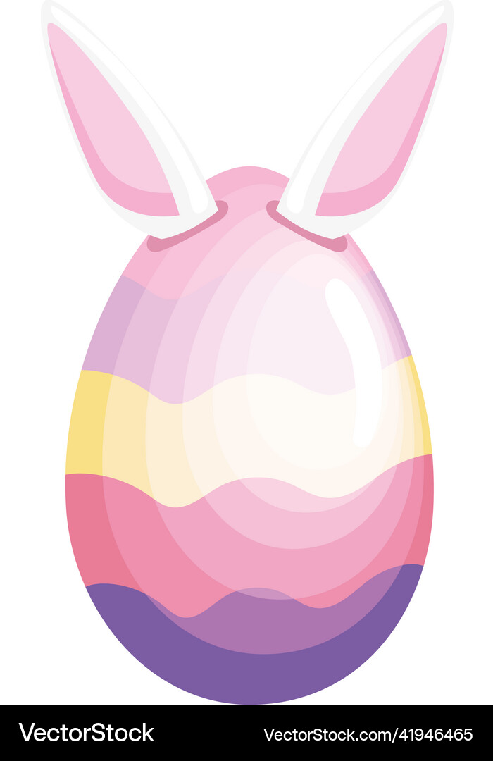 Easter egg with rabbit ears Royalty Free Vector Image