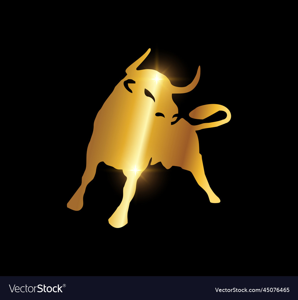 Golden bull icon