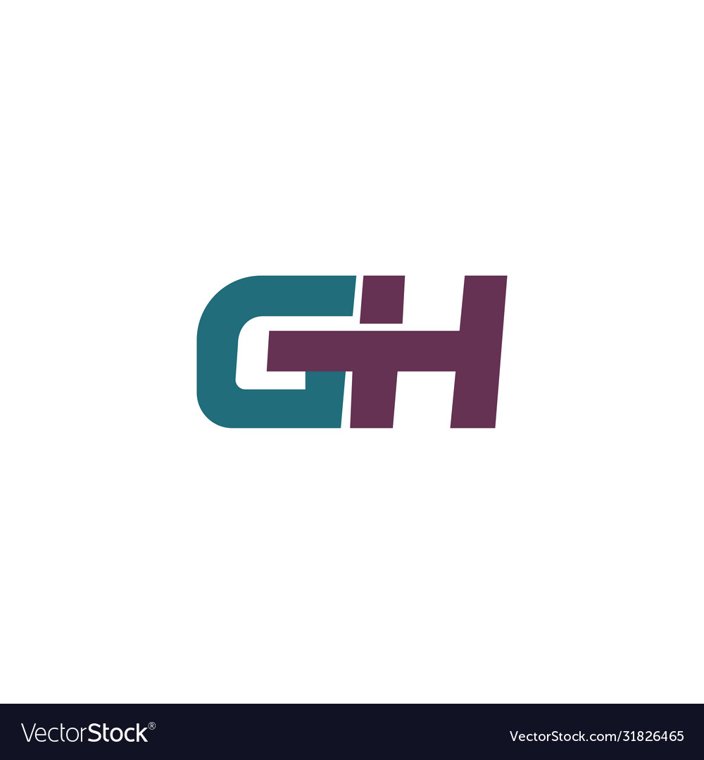 Initial letter gh or hg logo design template Vector Image