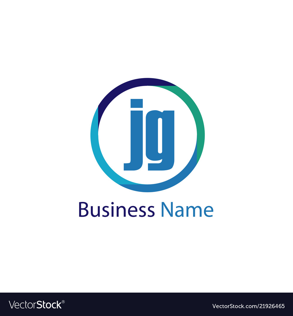 Initial letter jg logo template design