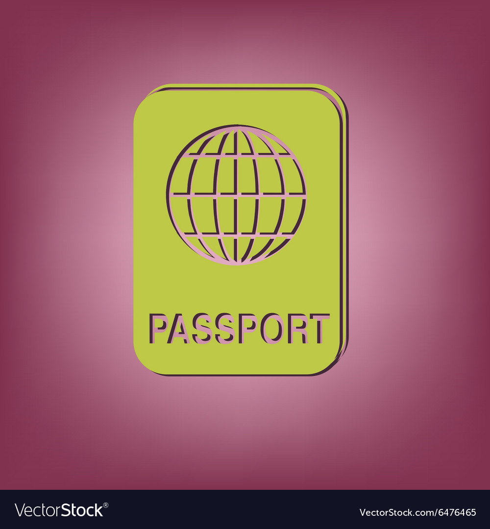 International passport symbol of travel icon Vector Image