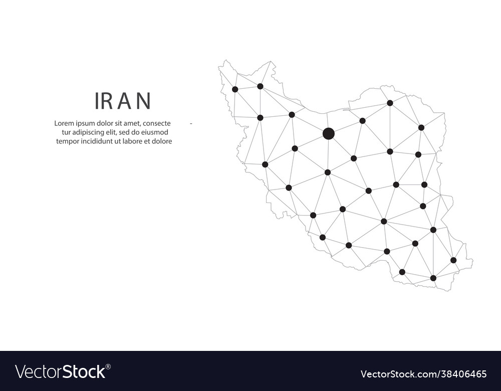 Iran communication network map image a low