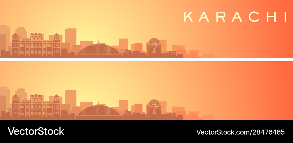 Karachi beautiful skyline scenery banner Vector Image