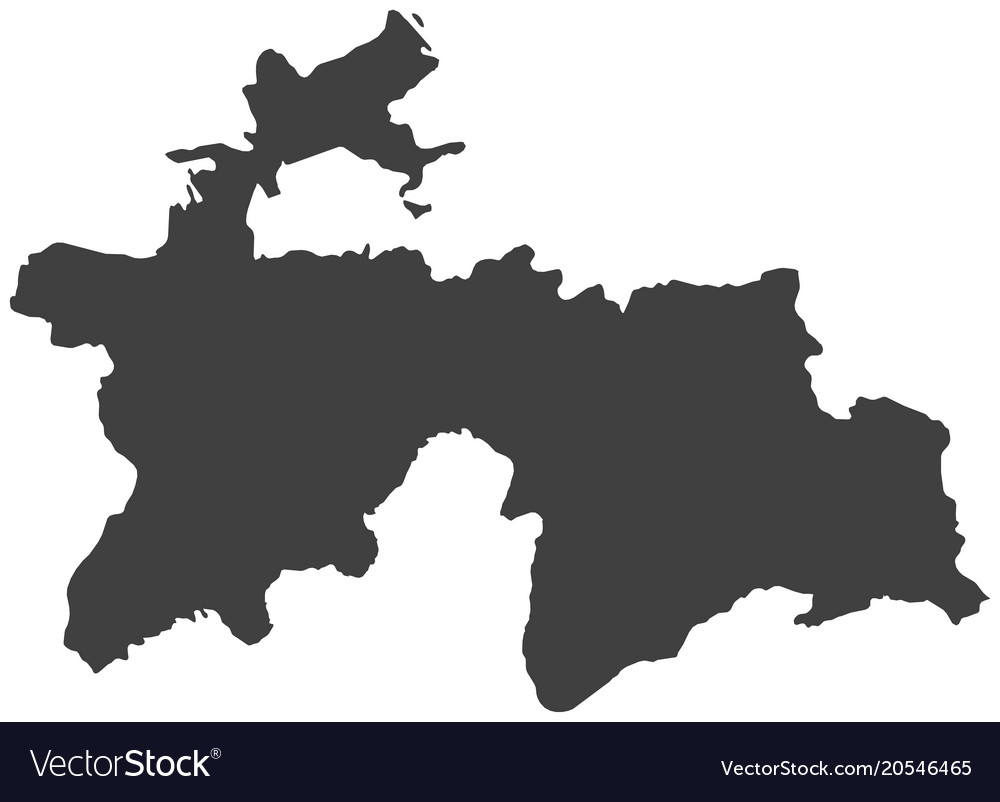 Map of tajikistan Royalty Free Vector Image - VectorStock