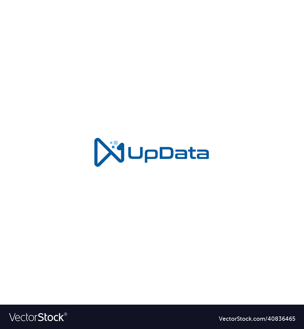 Modern design up data detail device logo vector image Modern design up data detail device logo