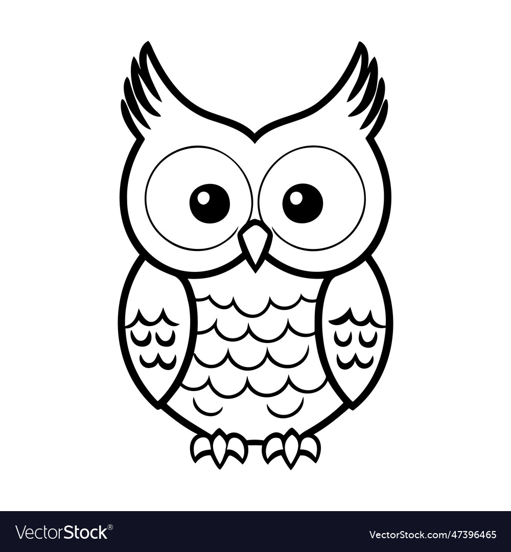 Owl head black and white icon