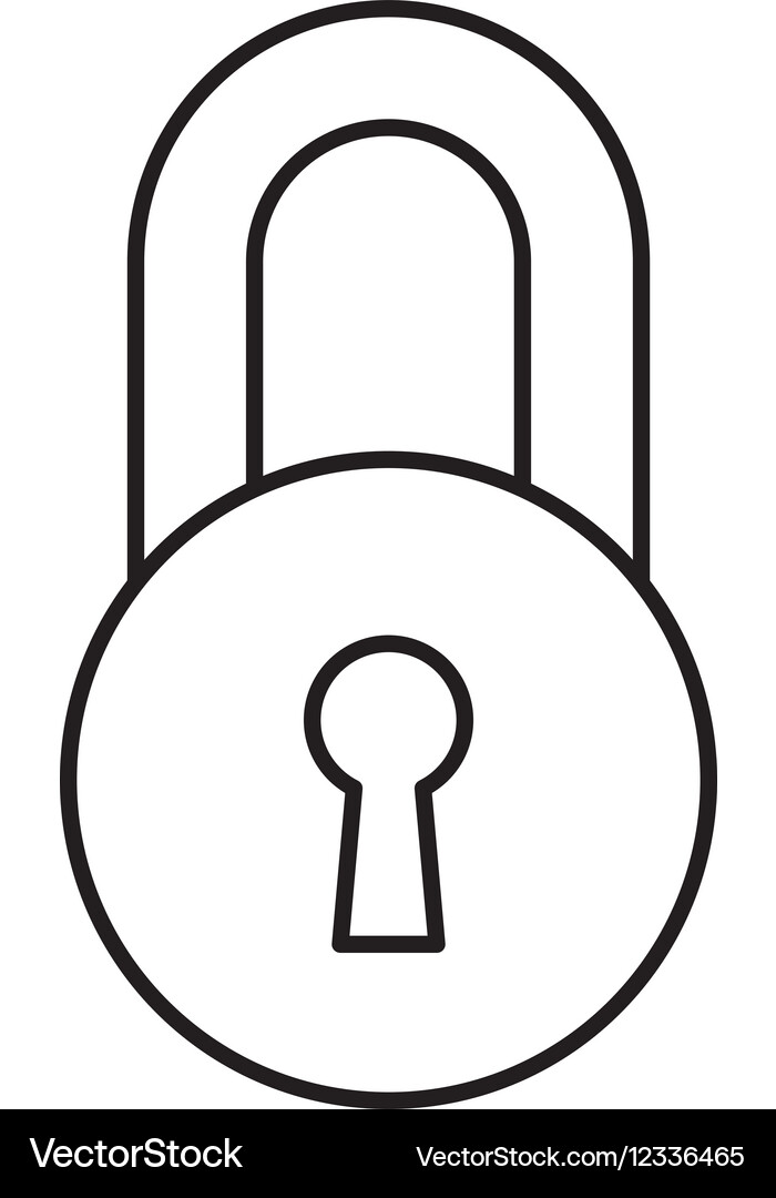 Padlock secure isolated icon Royalty Free Vector Image