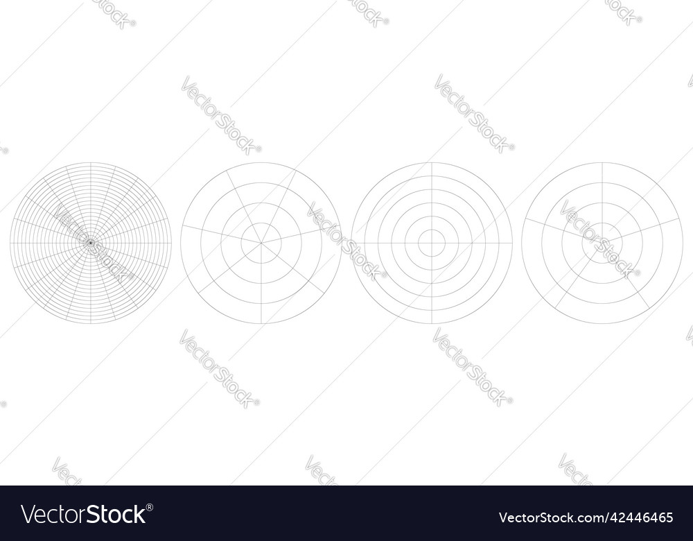Polar kreisförmiges Gitternetz Piste Diagrammelement Vector Image Polar kreisförmiges Gitternetz Piste Diagrammelement