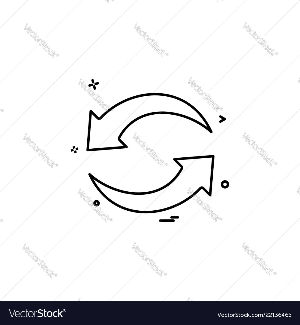Refresh reload arrow basic icon vector image Refresh reload arrow basic icon