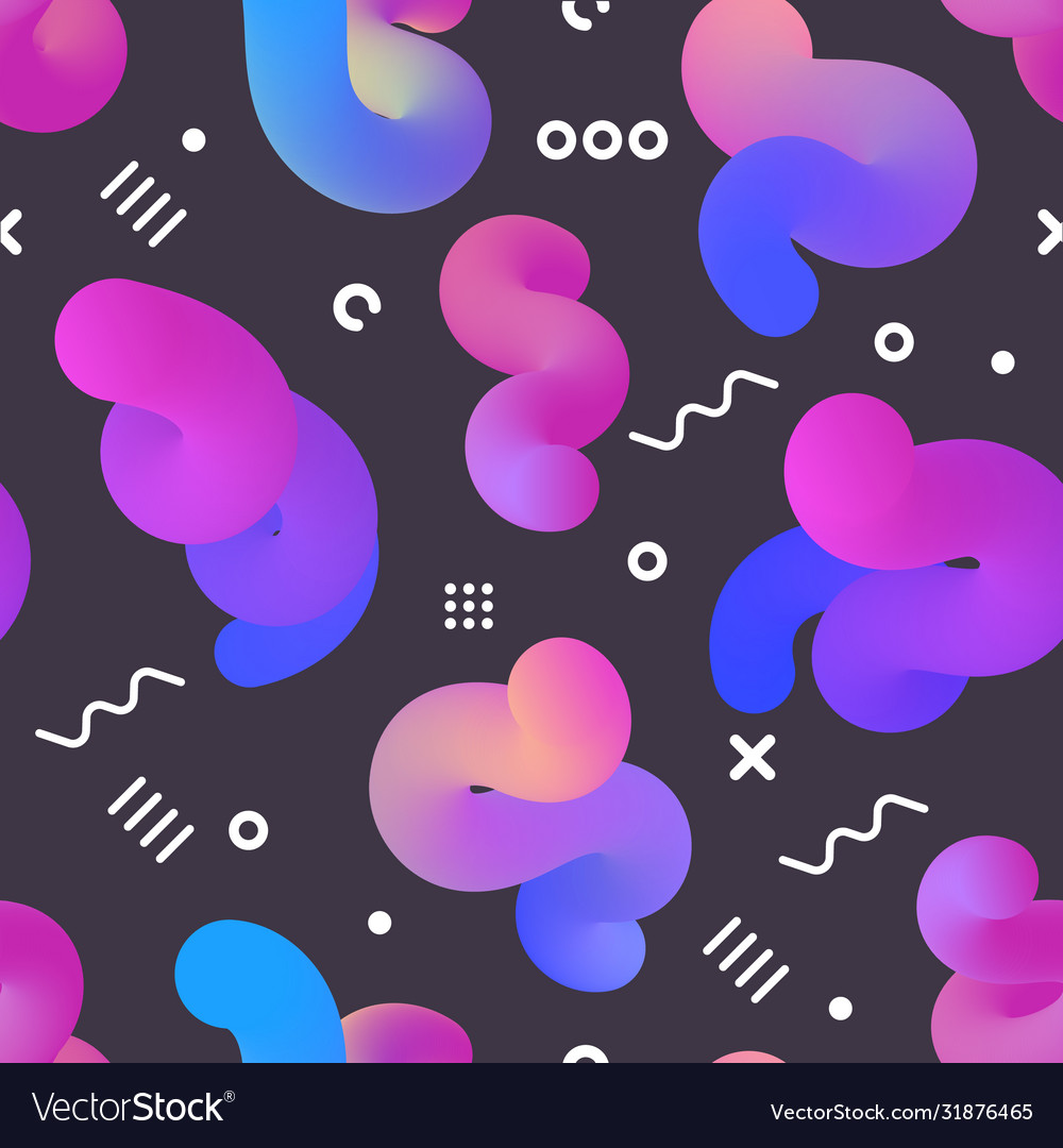 Seamless endless pattern with fluid colorful
