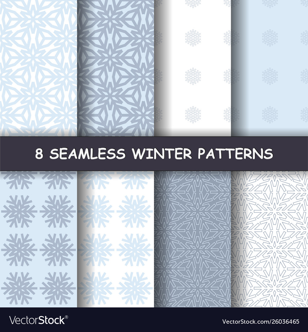 Seamless snowflake pattern