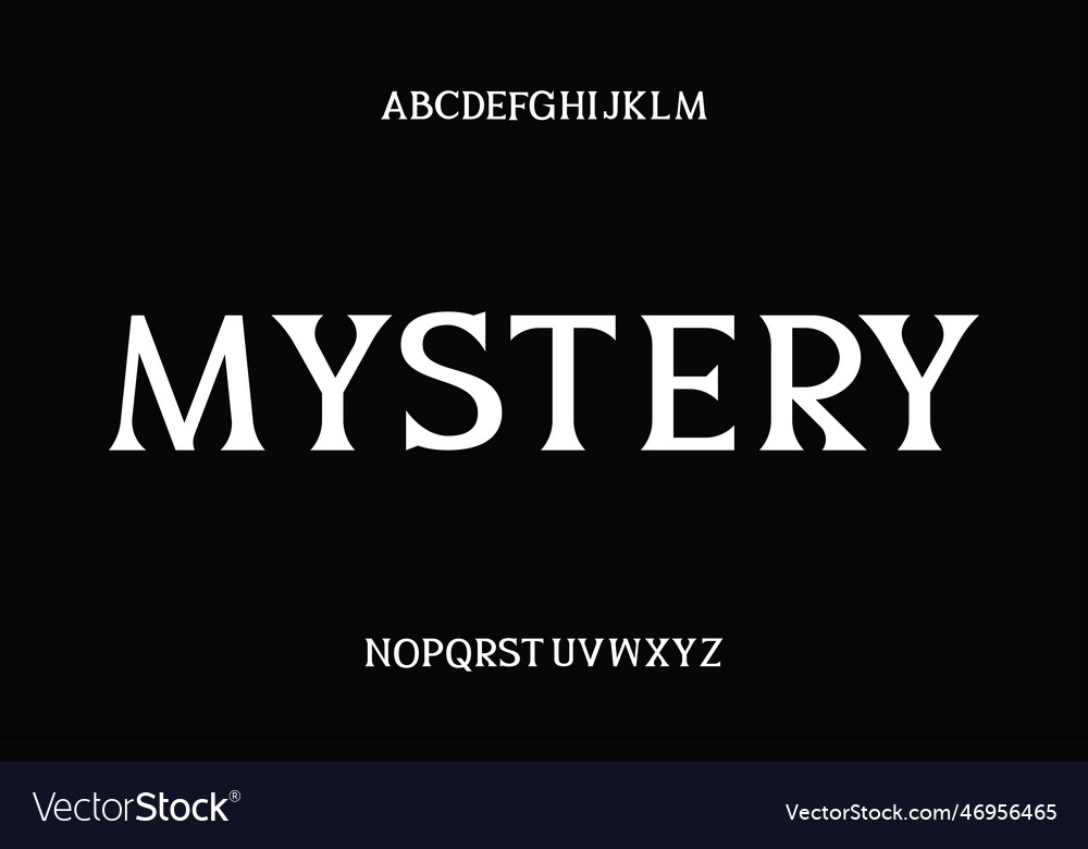 Serif font design vector image Serif font design