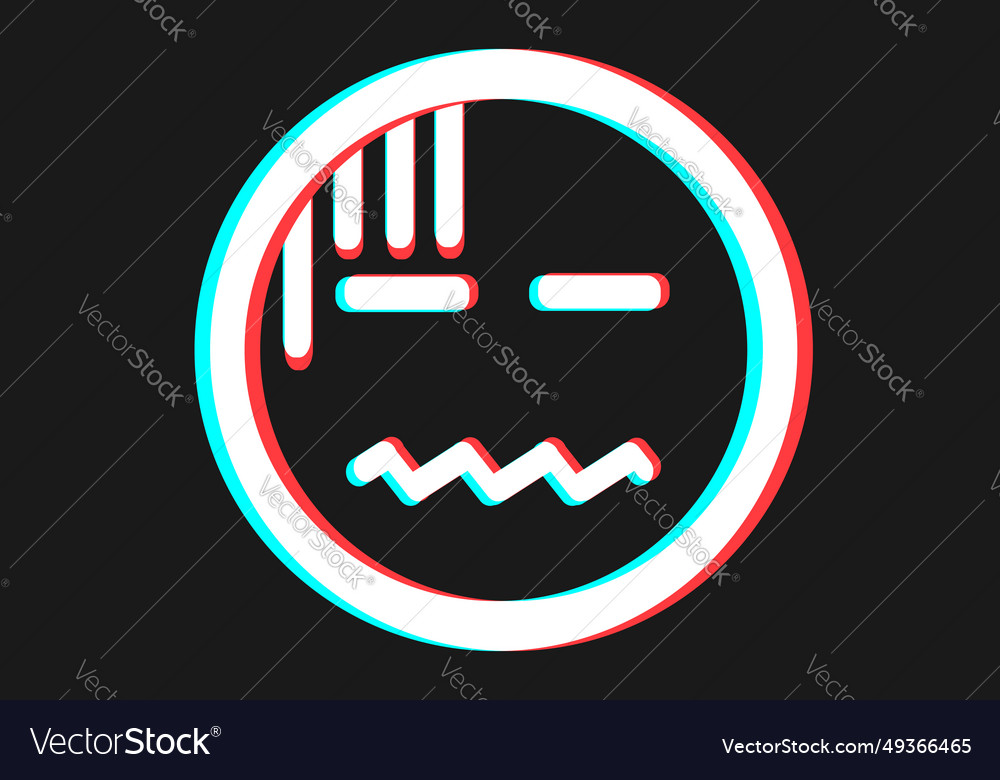 Smile icon in blue red and white colors Royalty Free Vector