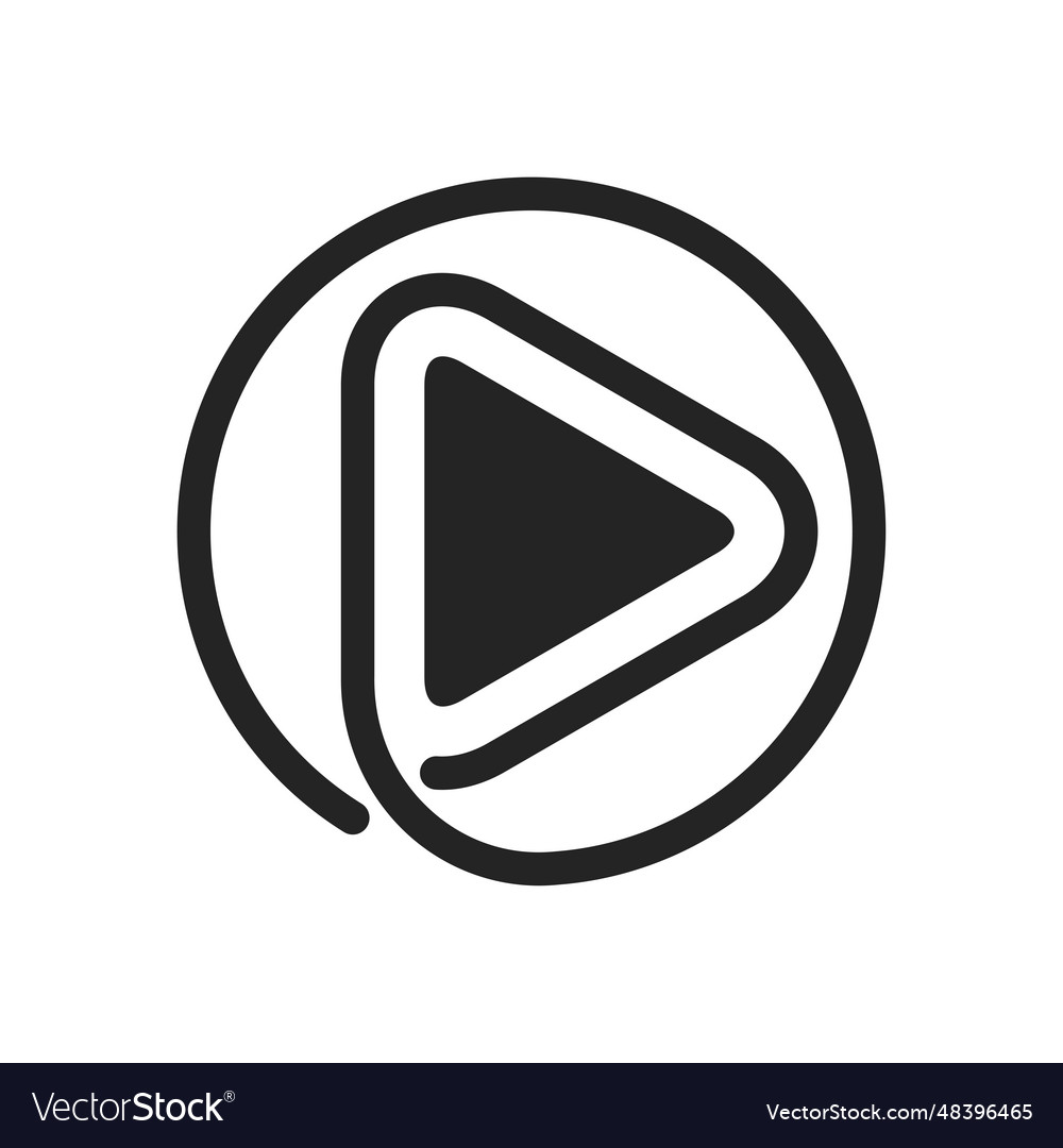 Video logo template isolated brand identity icon Vector Image