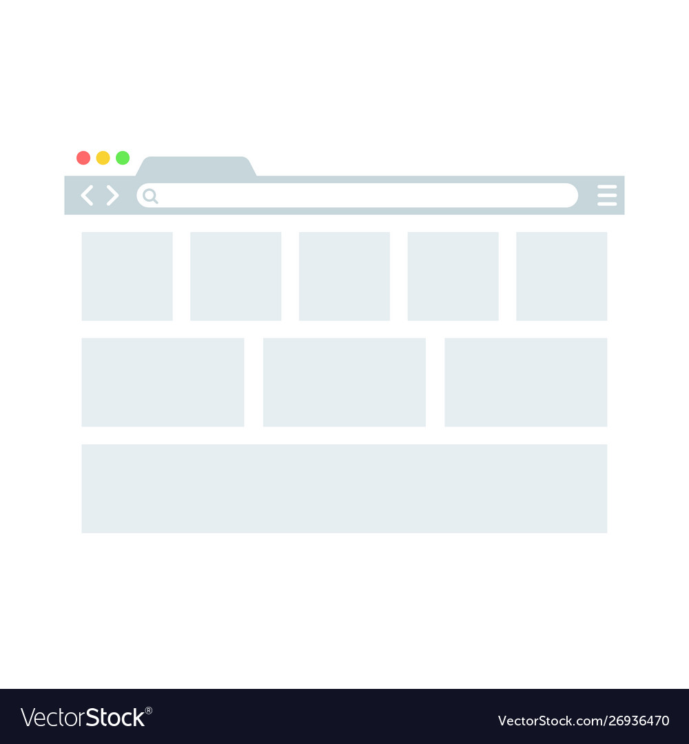 Browser windowweb in flat style window