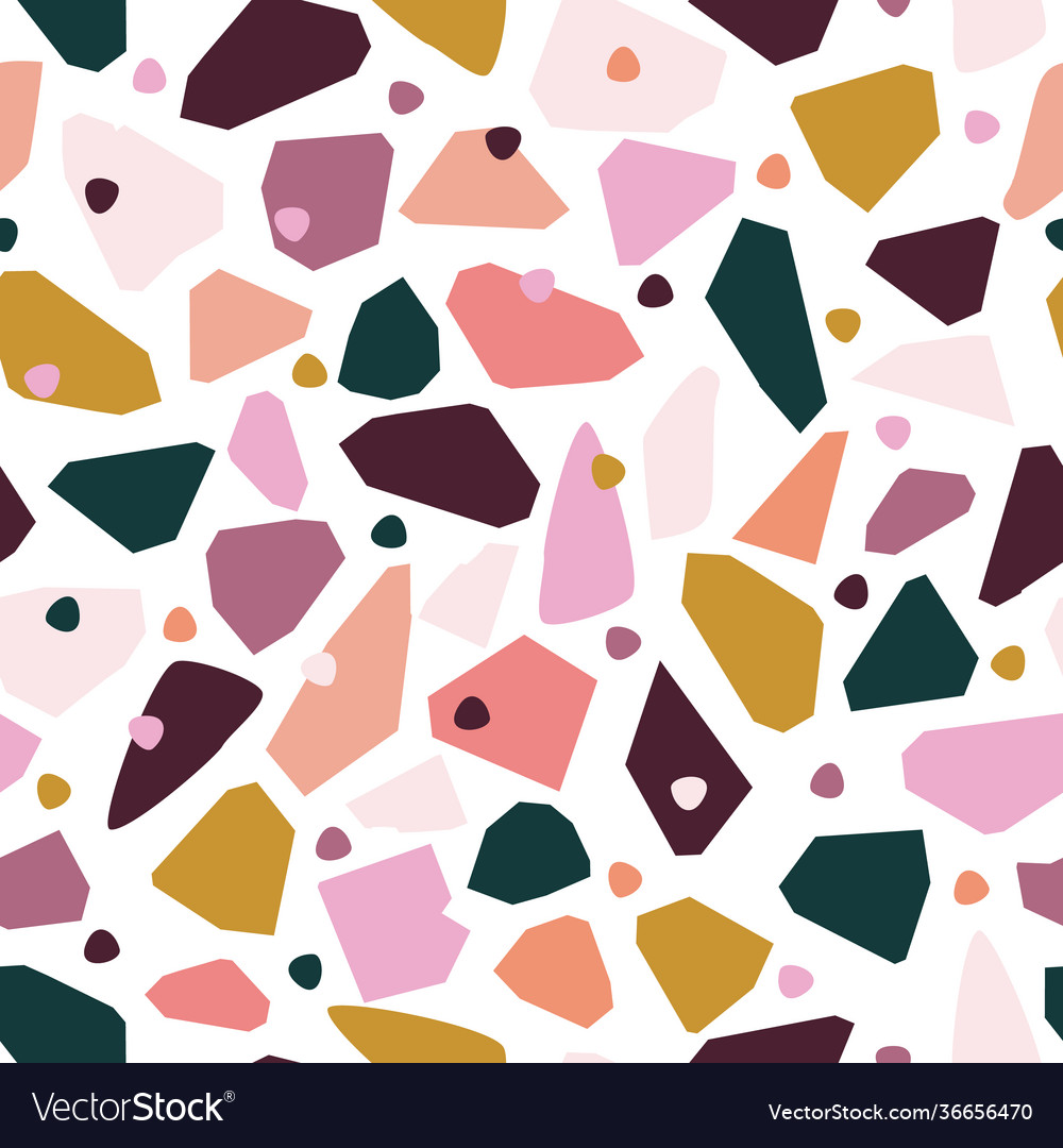 Colorful polka dots and terrazzo