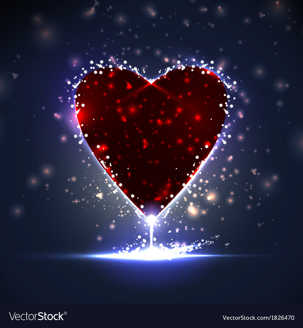 Futuristic heart Royalty Free Vector Image - VectorStock