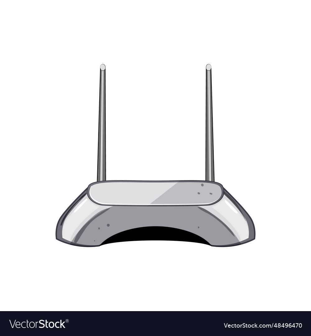 Internet router cartoon