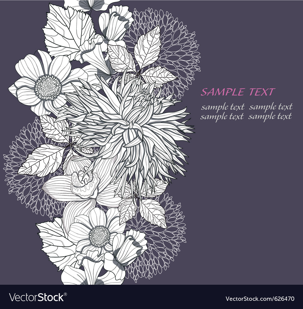 Modern flowers Royalty Free Vector Image VectorStock