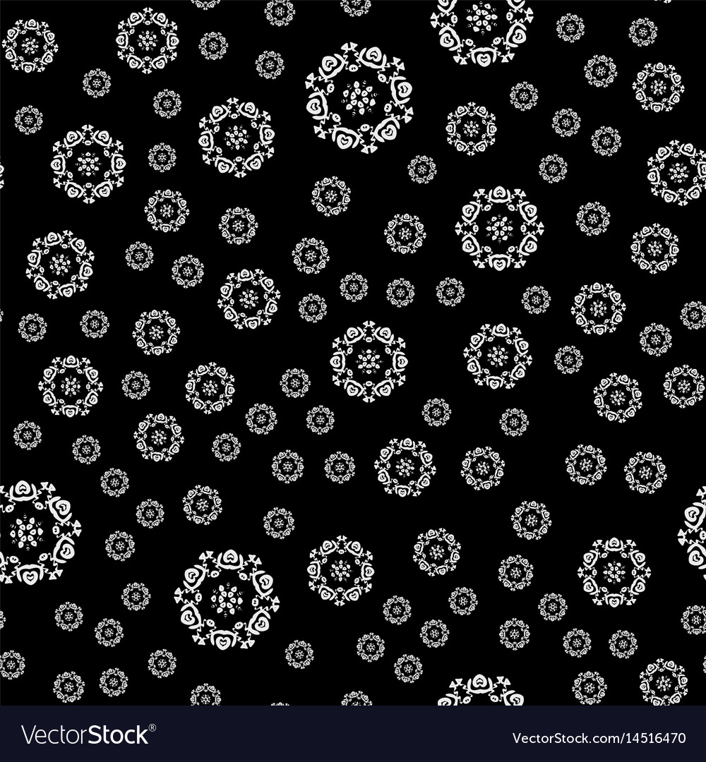 Winter card snowflake pattern