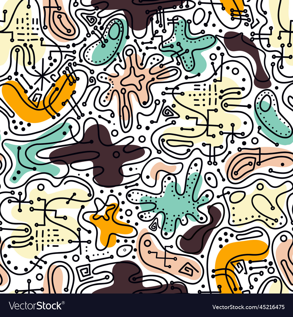 Abstract seamless pattern with microchips vector image Abstract seamless pattern with microchips