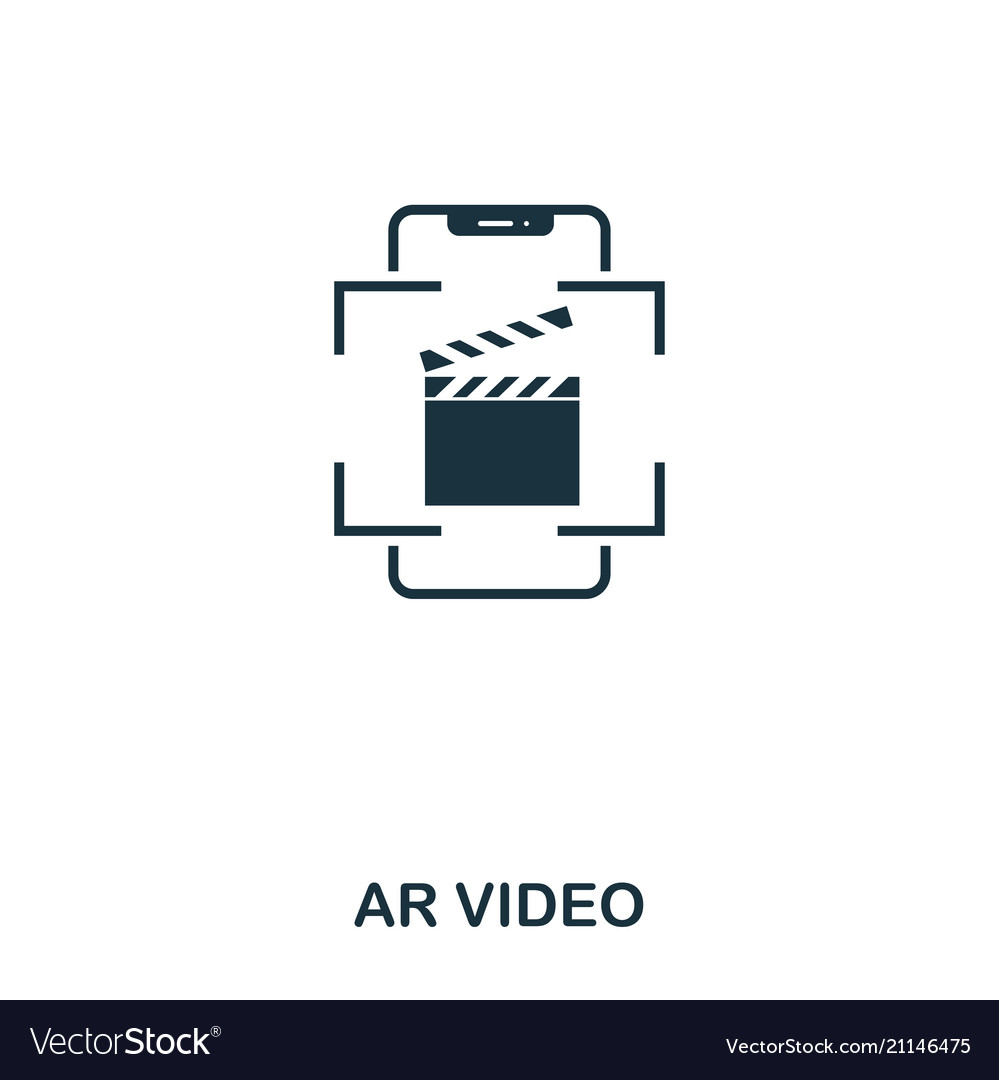 Ar video icon mobile app printing web site
