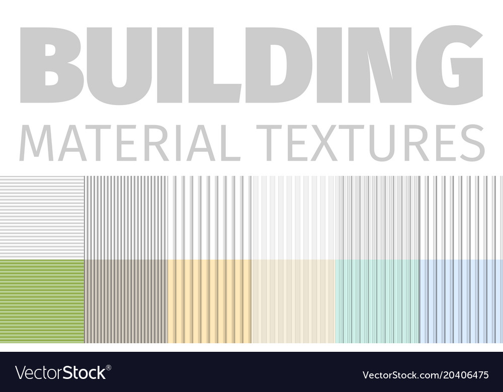 Building material textures set of patterns