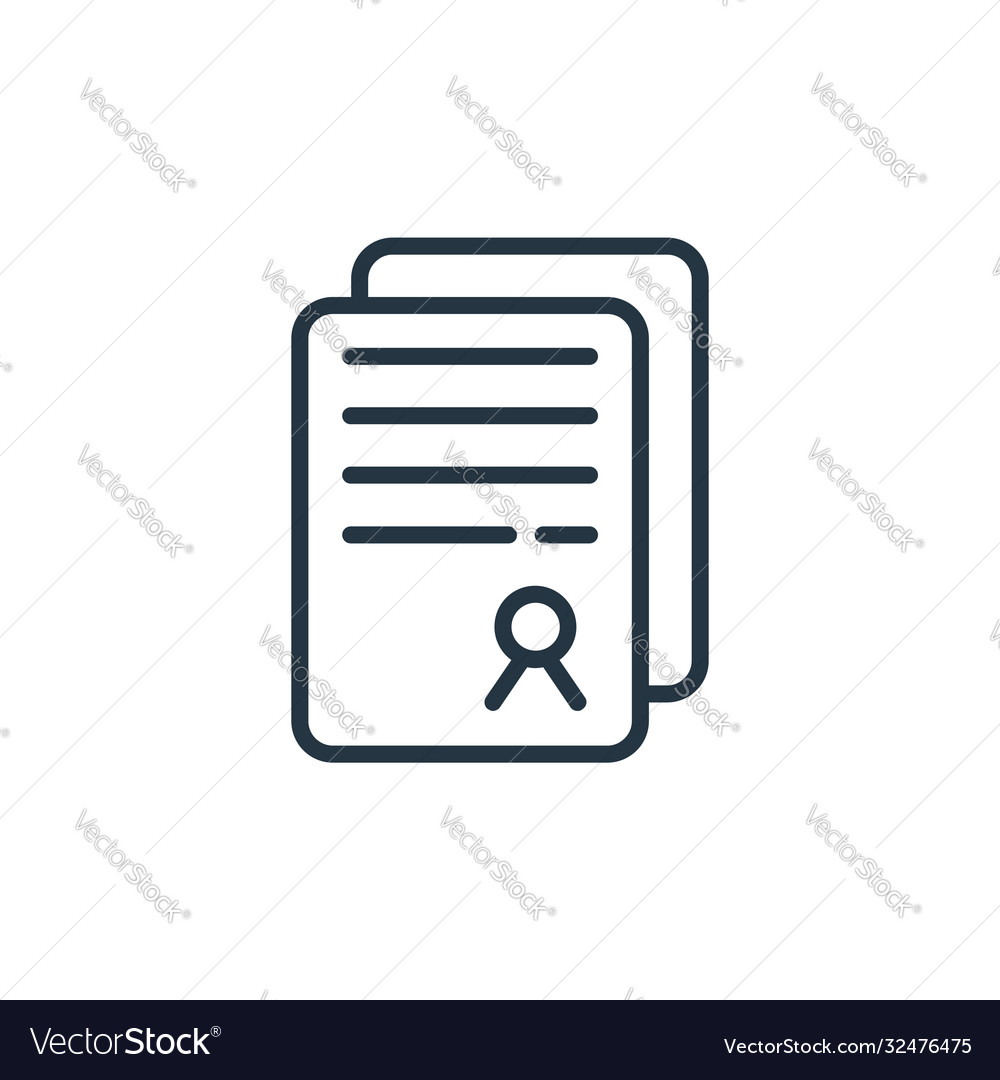 Contract icon editable stroke Vector Image Contract icon editable stroke