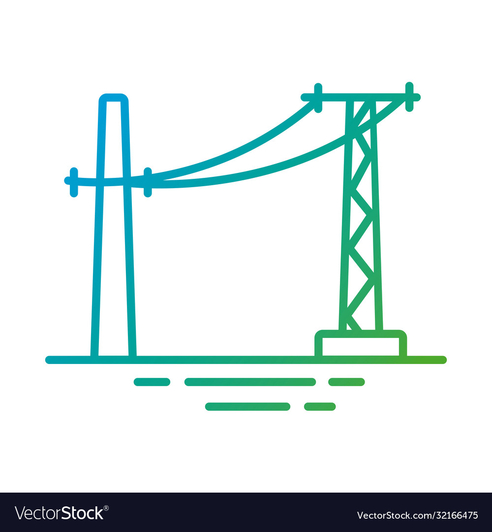 Electrics lines gradient style icon Vector Image Electrics lines gradient style icon