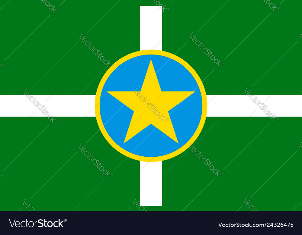 Flag of city jackson in united states Royalty Free Vector