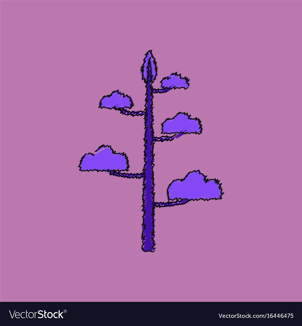 Flat shading style icon tree
