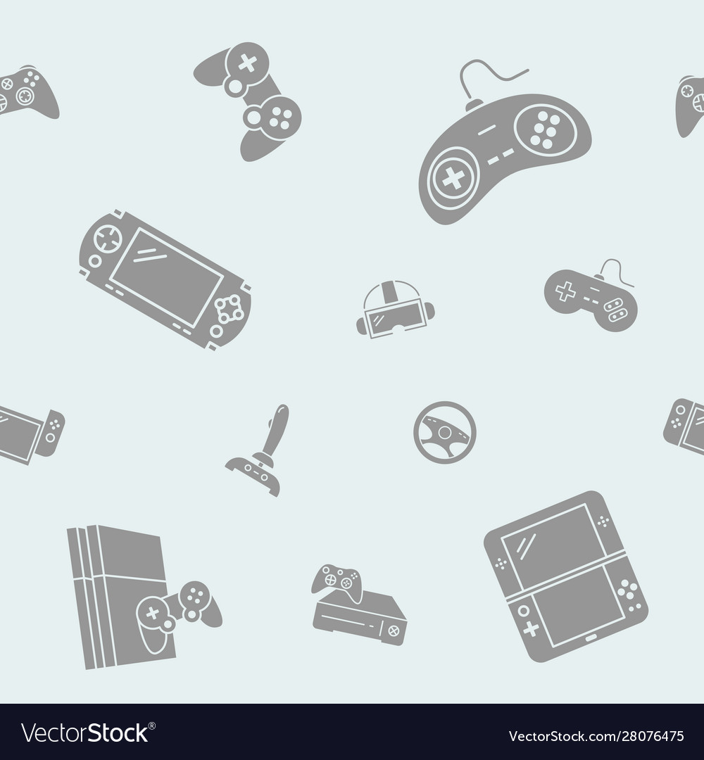 Gamepad and game console background 09 vector image Gamepad and game console background 09
