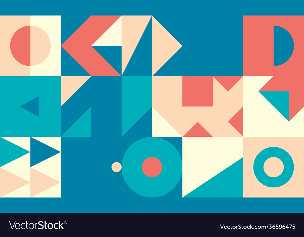 Geometric abstract elements design vector image Geometric abstract elements design
