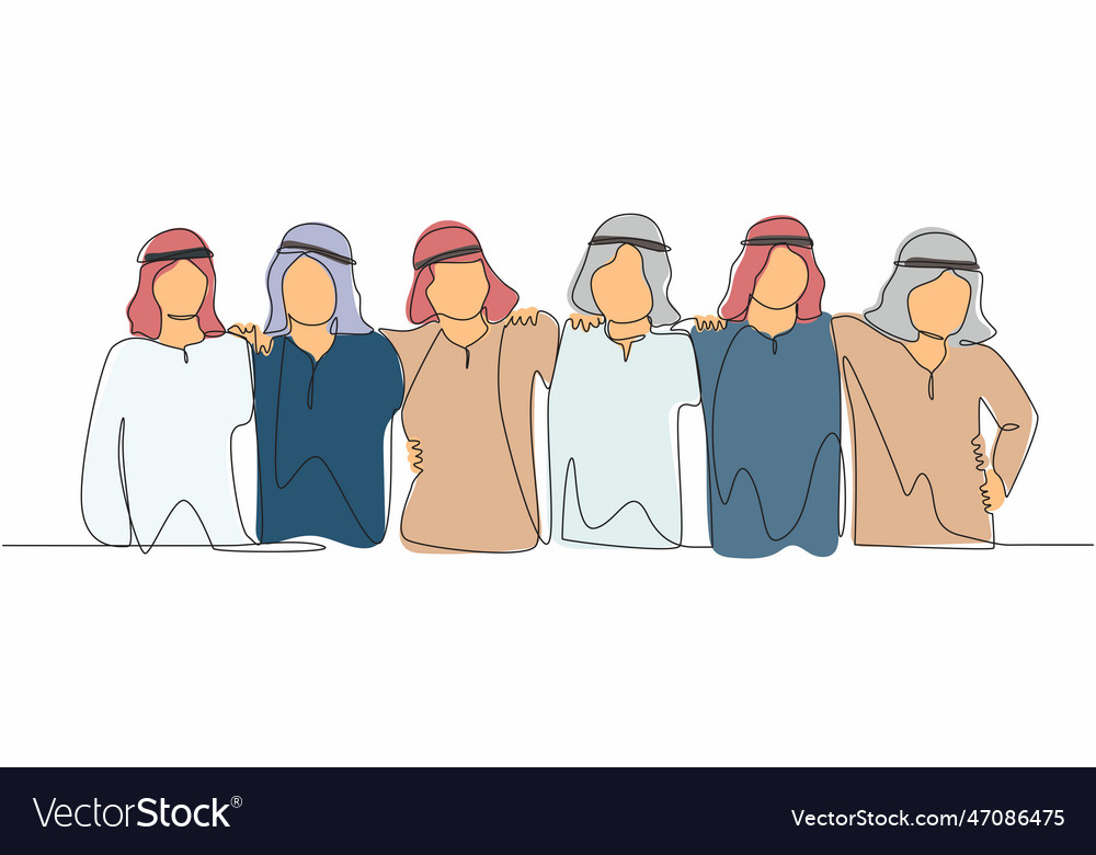 Group of Smiling Men Hugging