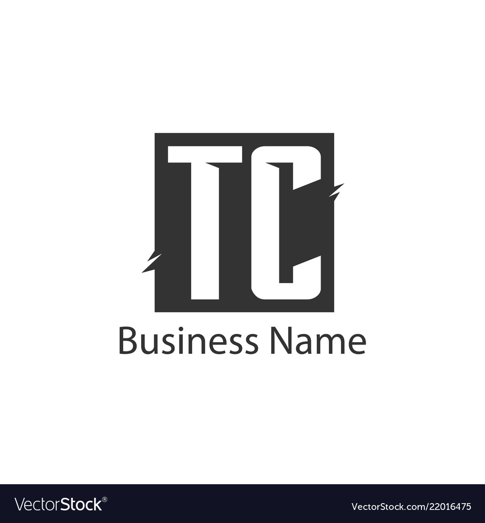 Initial letter tc logo template design Royalty Free Vector