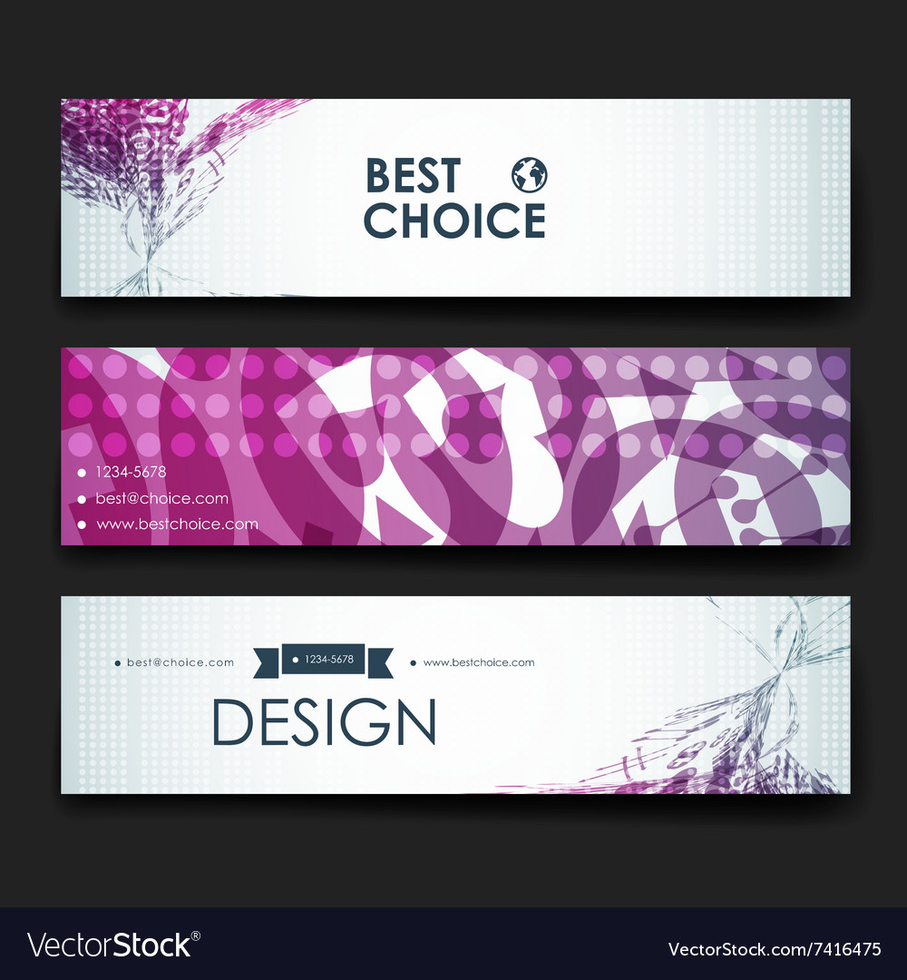 Set of modern design banner template in abstract