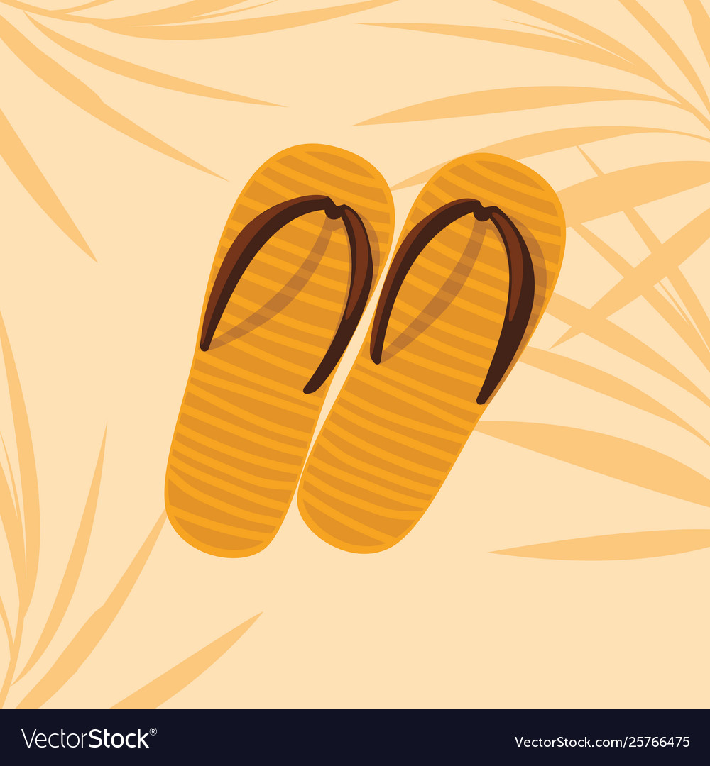 Summer and orange flip flops design