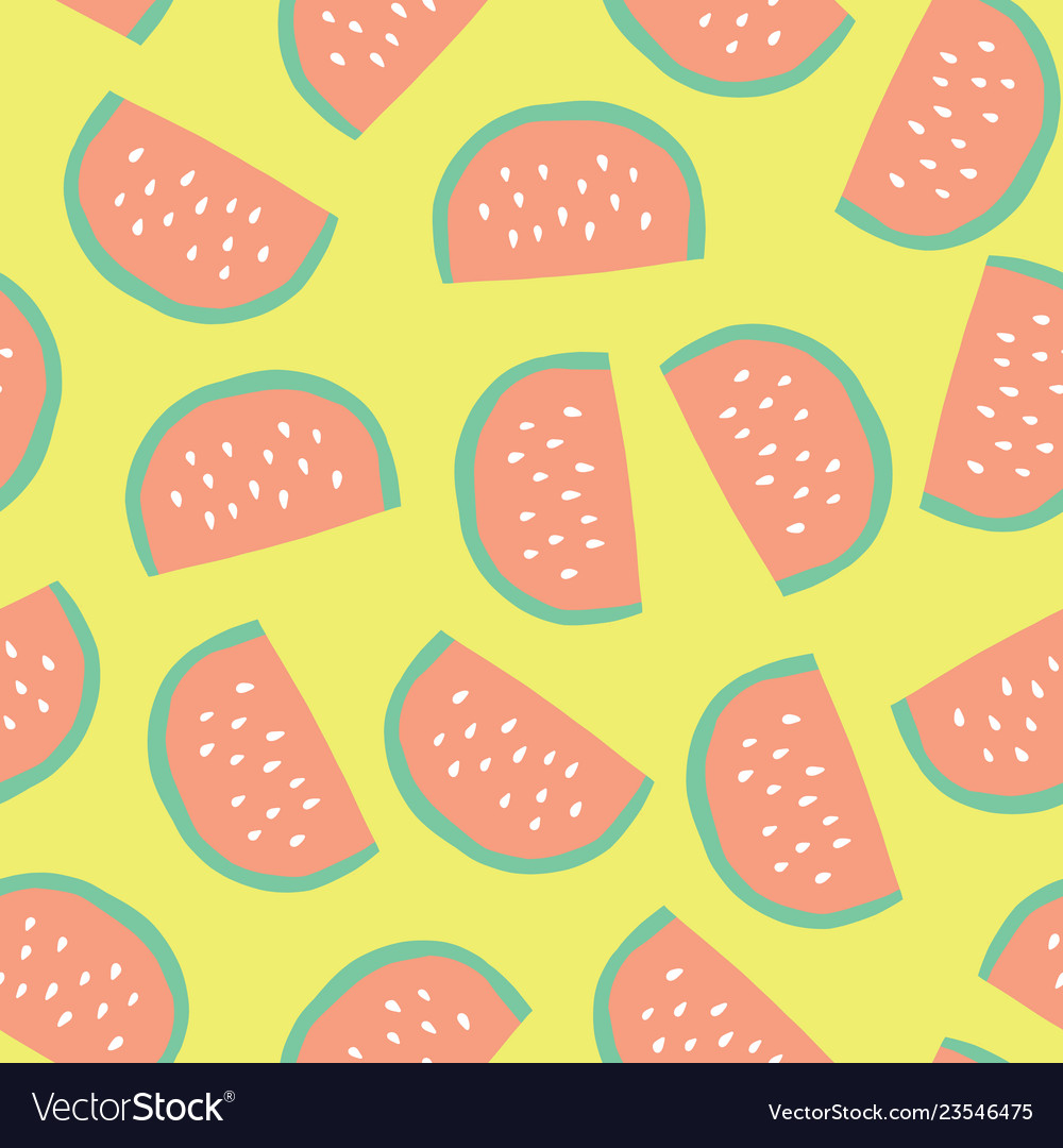 Watermelon slices background seamless