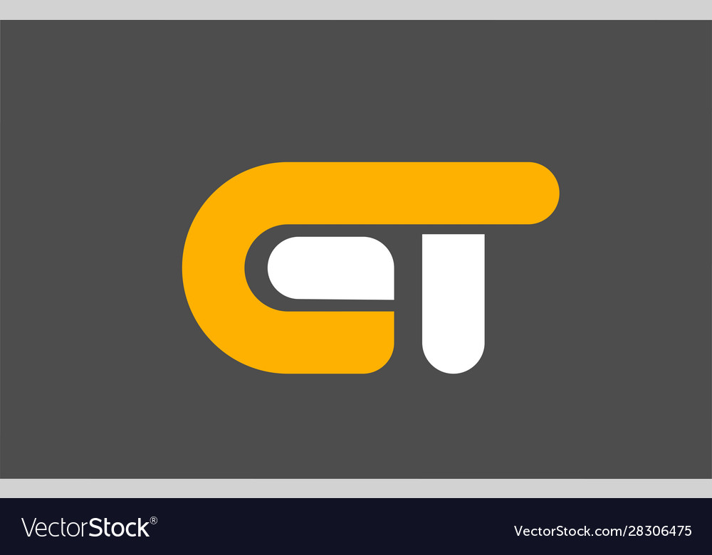 Yellow white grey combination logo letter gt g t