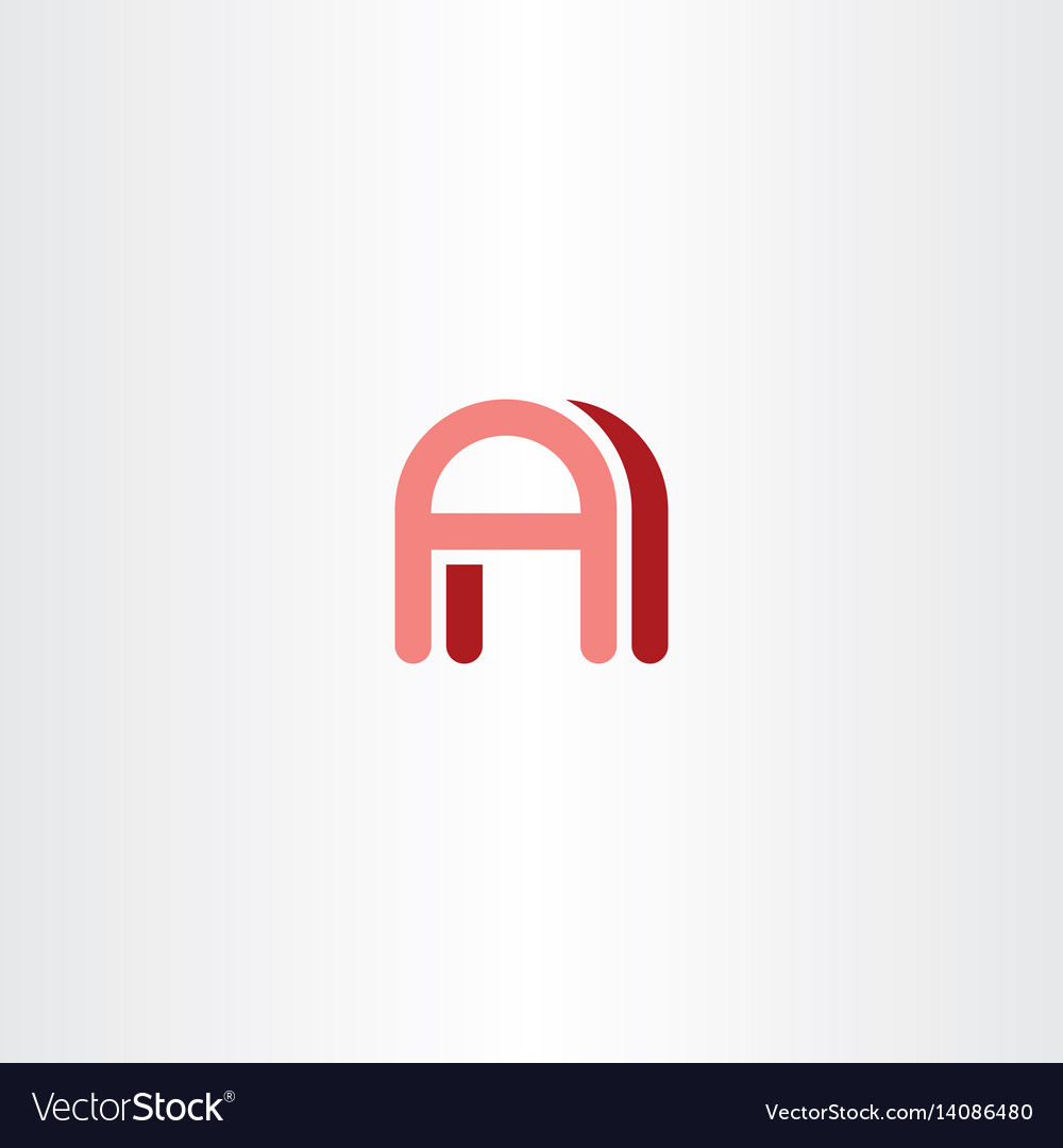 A sign symbol logo letter icon Royalty Free Vector Image