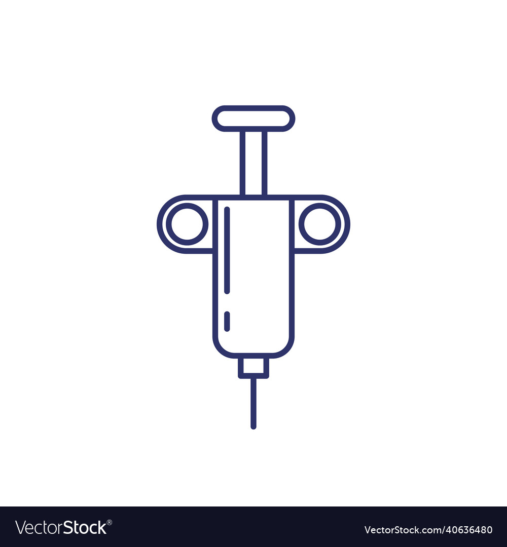 Biopsy line icon on white