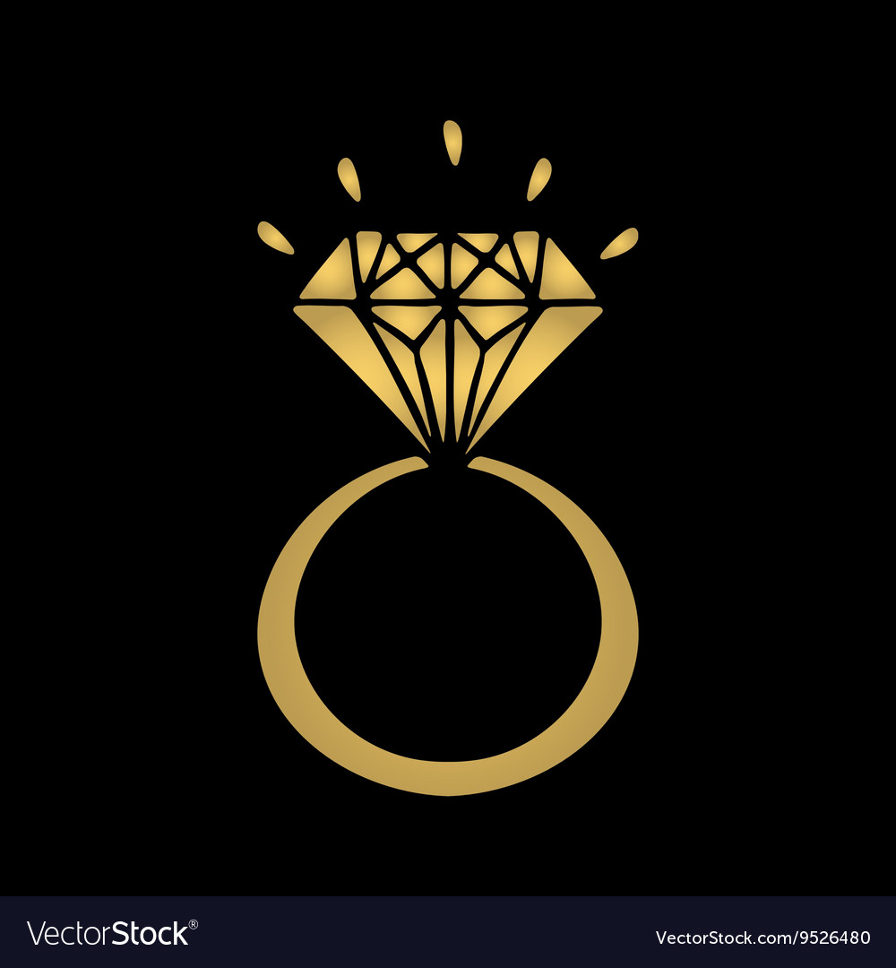 Brilliant ring Royalty Free Vector Image - VectorStock