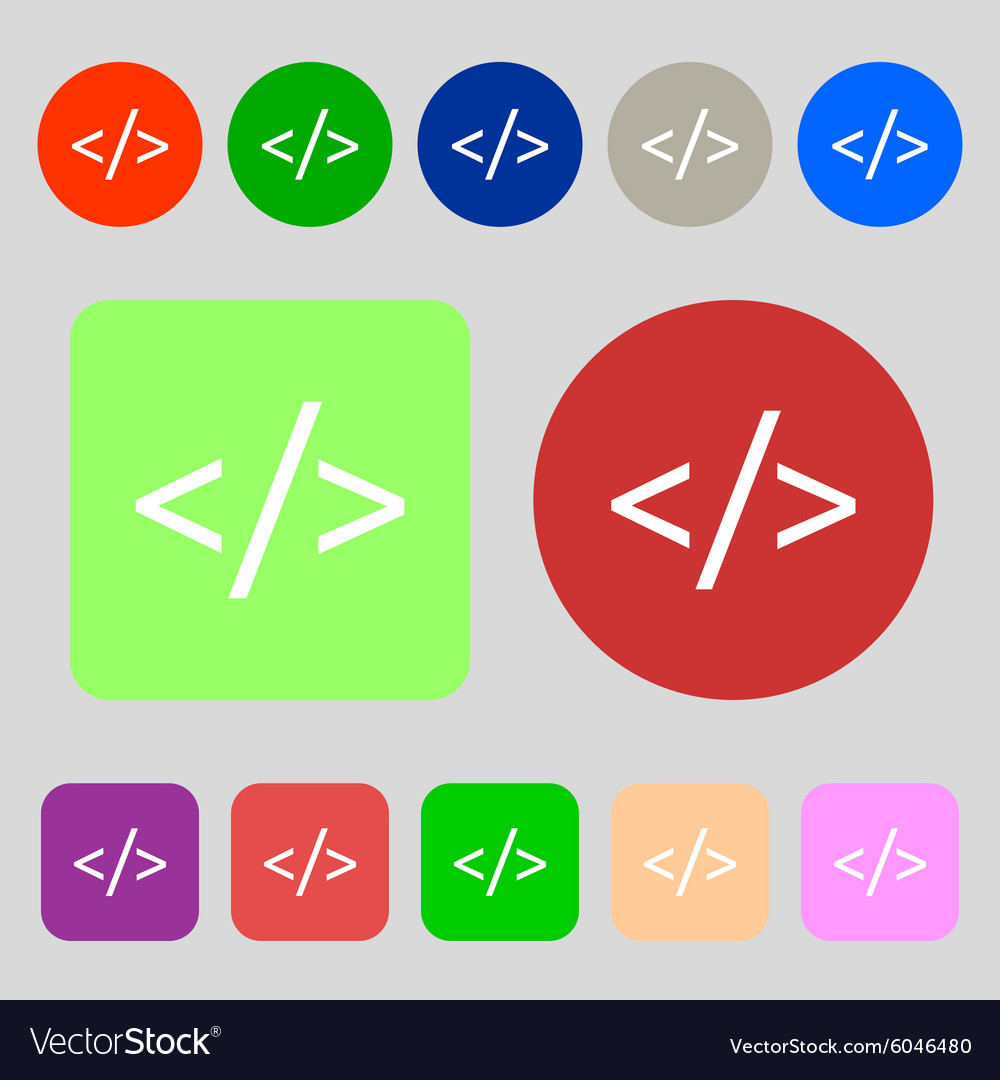 Code sign icon programming language symbol 12