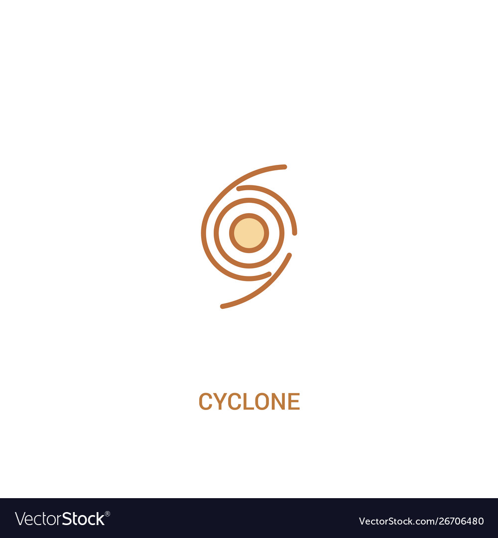 Cyclone concept 2 colored icon simple line vector image Cyclone concept 2 colored icon simple line